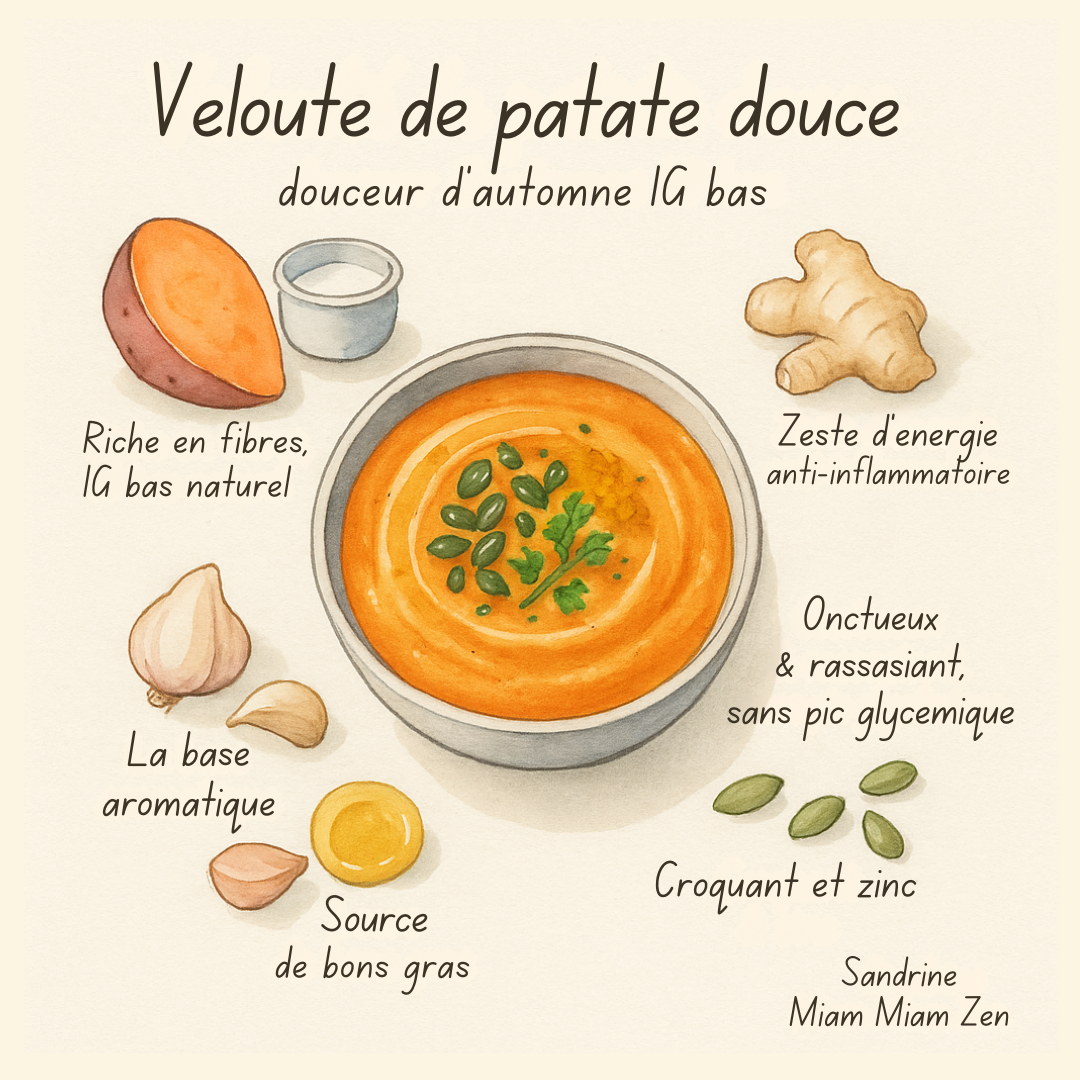 velouté de patate douce ig bas