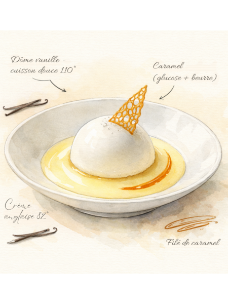 île flottante dôme vanille