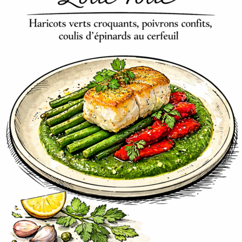 Lotte rôtie aux herbes